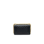CHANEL SMALL BOY BAG CAVIAR LEATHER GHW BLACK