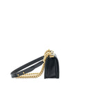 CHANEL SMALL BOY BAG CAVIAR LEATHER GHW BLACK