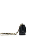 CHANEL MINI SQUARE BLACK LAMBSKIN GHW