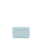 Chanel 22P Wallet On Chain With CC Logo Chain Caviar Light Blue LGHW