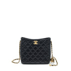 Chanel 22S Pearl Crush Hobo Bag Lambskin Black GHW (Microchip)