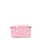 Gucci Pearl Studded Mini Broadway Bee Shoulder Bag Pink GHW