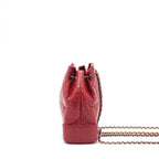 Chanel Small Gabrielle Backpack Aged Calfskin Red With Ruthenium Gold/Sliver Hardware
