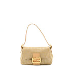 Fendi Mini Mamma Baguette Canvas Beige GHW