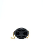 Celine Oval Bag Cuir Triomphe Calfskin/Velvet with Chain
