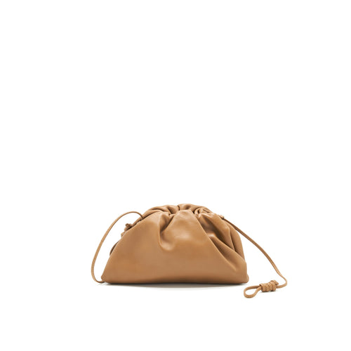 BOTTEGA VENETA MINI POUCH IN CARAMEL
