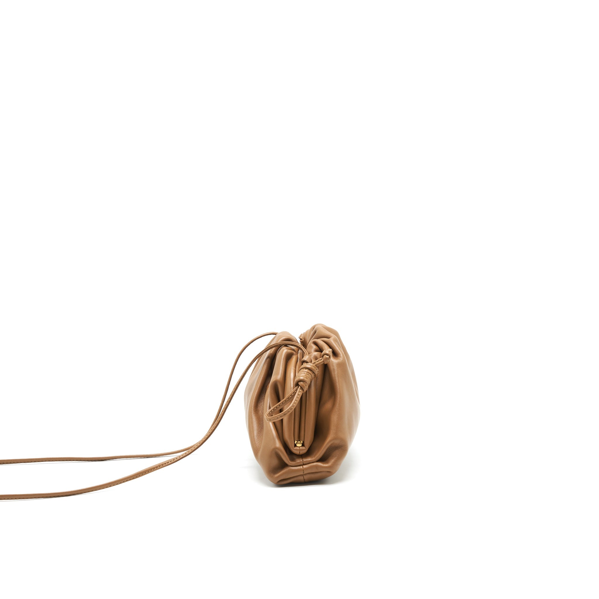 BOTTEGA VENETA MINI POUCH IN CARAMEL