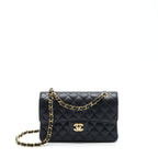 Chanel Small Classic Double Flap Bag Caviar Black LGHW (Microchip)
