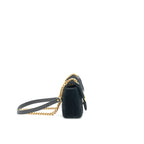 GUCCI VELVET MINI GG MARMONT BAG BLACK