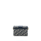 Dior 30 Montaigne Mini Box Bag Blue Oblique GHW