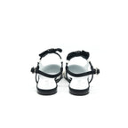 CHANEL Slingback Flats With Ribbons White and Black Size38.5