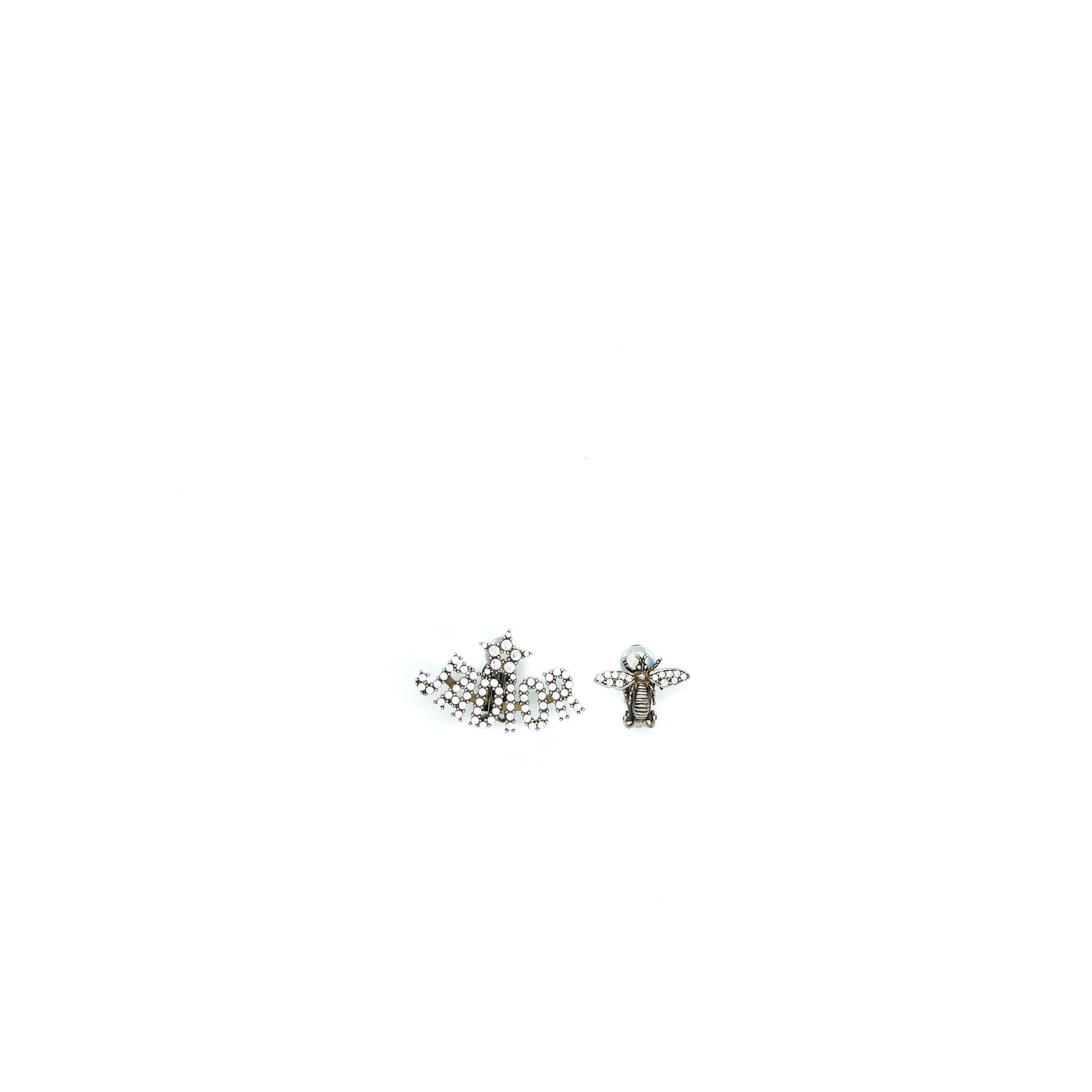 Dior Bee & J’adior Earrings Silver Tone