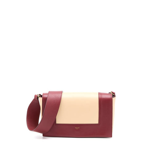 Celine Frame Bag Calfskin Multicolour Red/Beige