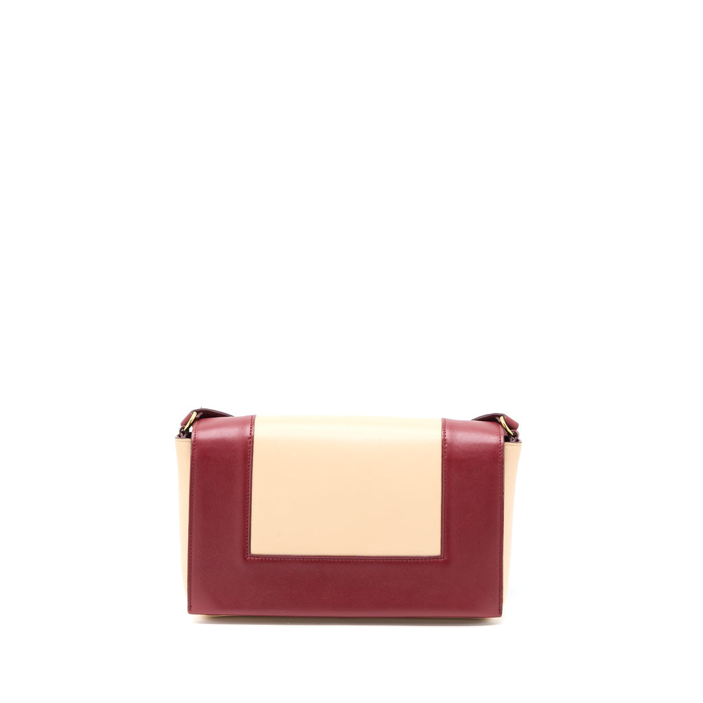 Celine Frame Bag Calfskin Multicolour Red/Beige