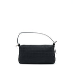 Fendi Zucca Baguette Canvas Black With Silver Hardware
