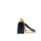 CHANEL TWEED MEDIUM LE BOY CHEVRON BLACK AND WHITE GHW