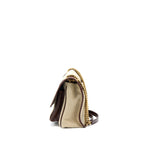 Saint Laurent Medium Niki Bag Trimmed Linen Canvas Brown