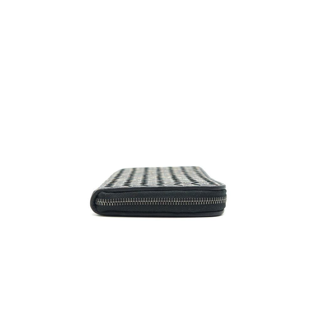 BOTTEGA VENETA MENS ZIP-AROUND WALLET BLACK