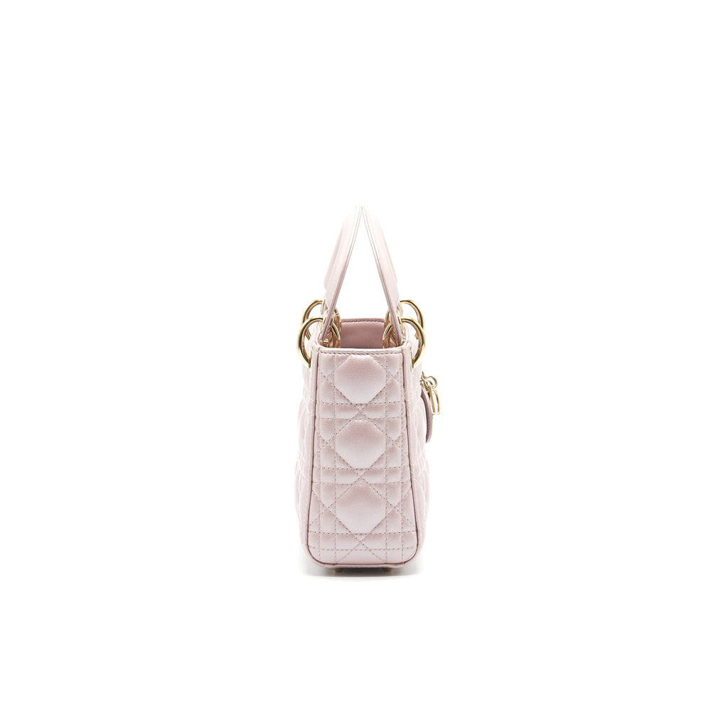 DIOR MINI LADY WITH CHAIN LOTUS PEARL GHW