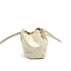 Gucci Monogram Leather Shopping Tote Bag Creamy Beige GHW