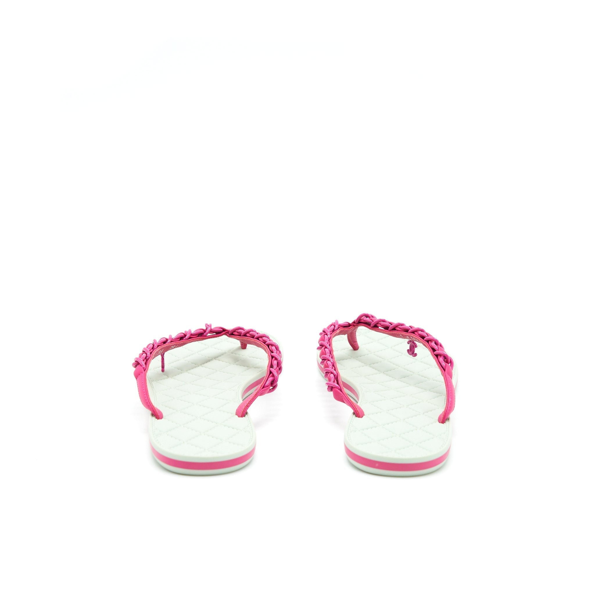 Chanel Size 38.5 Slipper Mint Green/ Pink