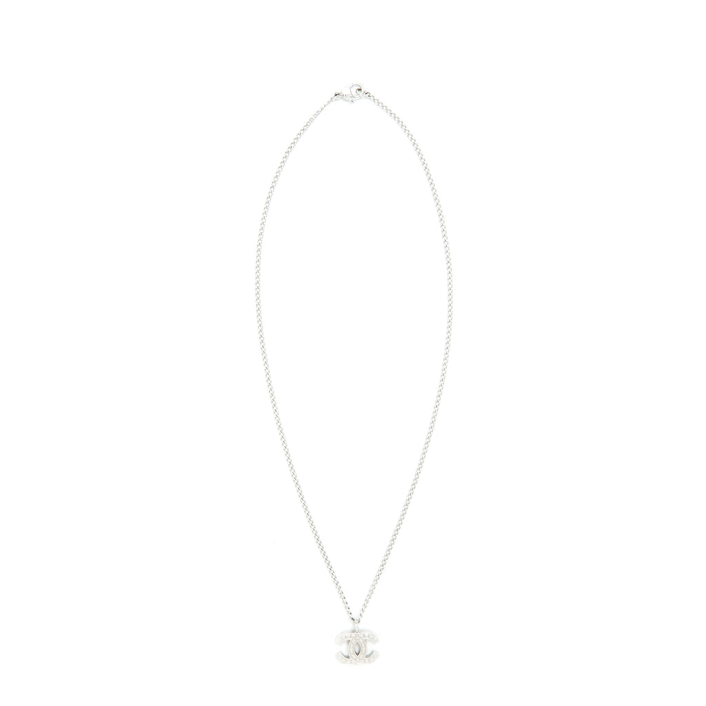 Chanel CC Logo Necklace/Earrings SHW(Sell In A Set)