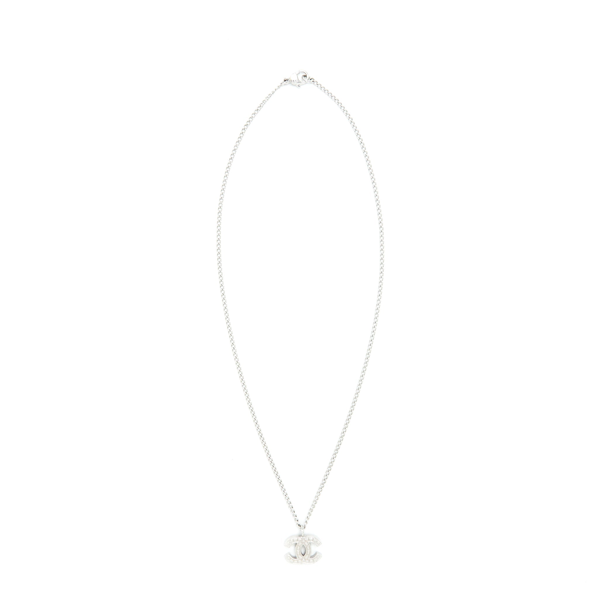 Chanel CC Logo Necklace/Earrings SHW(Sell In A Set)