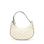 Celine Ava Bag Triomphe Canvas And Leather White