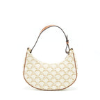Celine Ava Bag Triomphe Canvas And Leather White