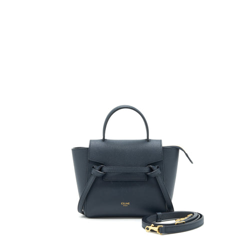 Celine Pico Belt Bag Grained Calfskin Navy