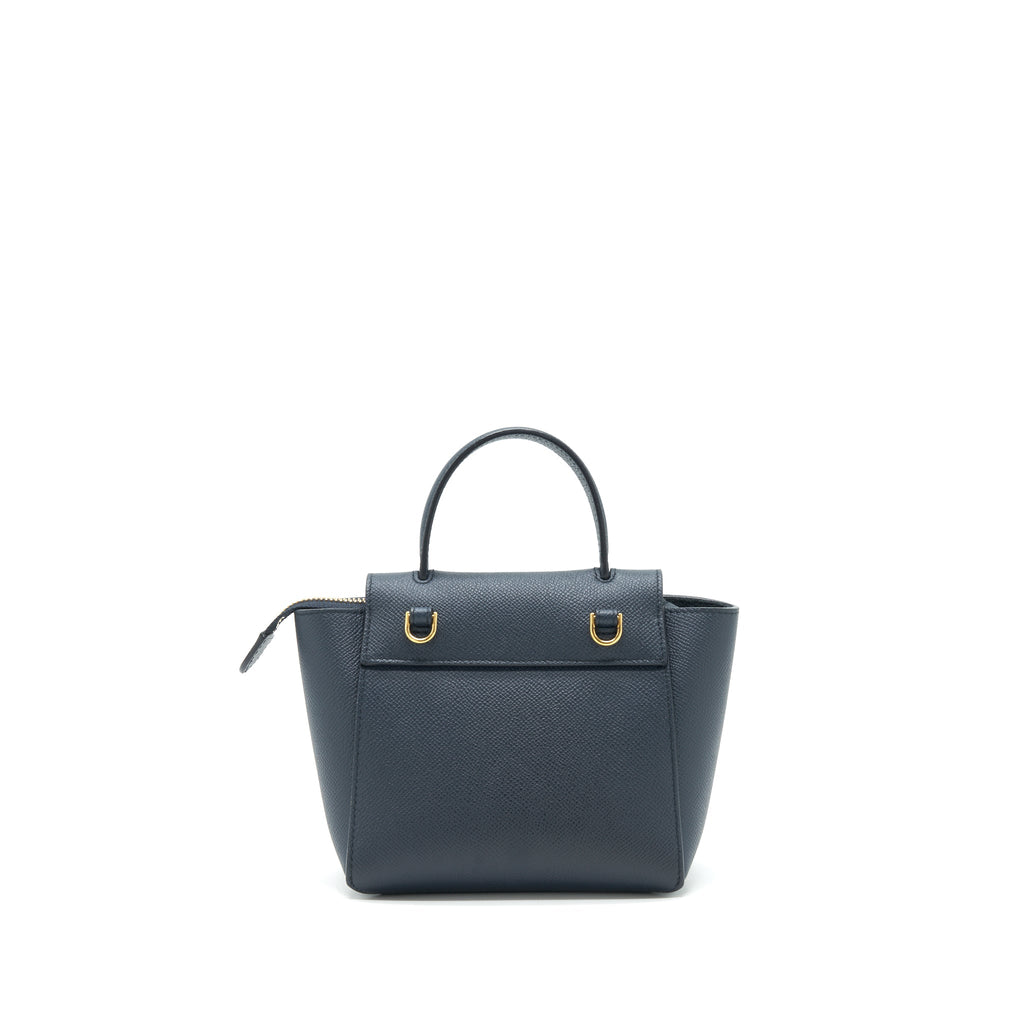 Celine Pico Belt Bag Grained Calfskin Navy