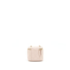 Chanel Mini Vanity Case With Chain Caviar Light Beige LGHW