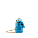 Chanel Tweed 2.55 Small Reissue Flap Bag Blue Brushed GHW