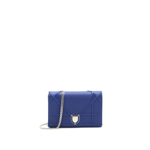 Dior Diorama Wallet on Chain Blue with SHW