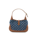 Gucci Jackie 1961 Small Shoulder Bag Denim/Leather Blue/Brown GHW