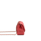 Chanel Mini Square Flap Bag Red LGHW