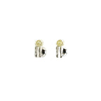 GUCCI GG Pearl with White Crystal Clip Earrings