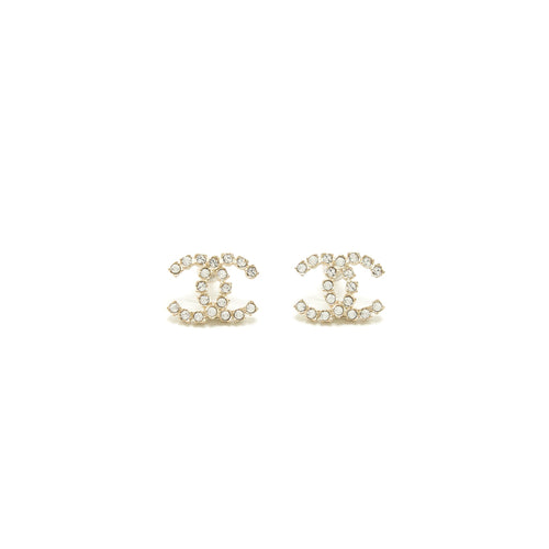 Chanel CC logo Crystal Earring LGHW