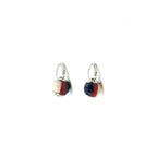GUCCI GG Pearl Leverback Earrings WHITE/RED/BLUE