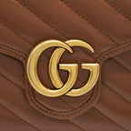 Gucci GG Marmont Matelasse Mini Bag Calfskin Brown GHW