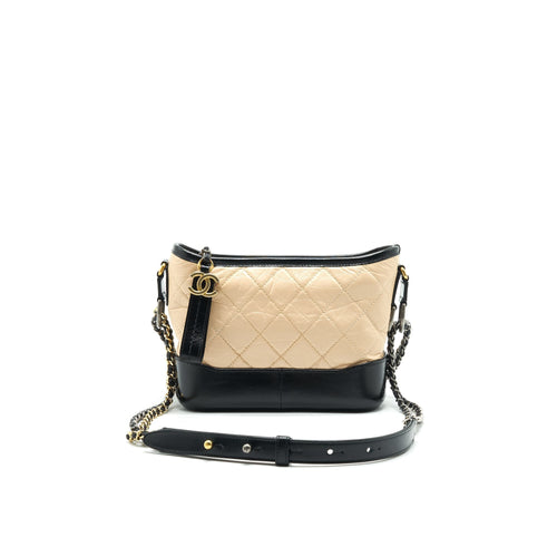 Chanel Small Gabrielle Hobo Bag Beige/Black