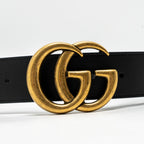 Gucci Size 85 4cm Wide GG Marmont Leather Belt GHW