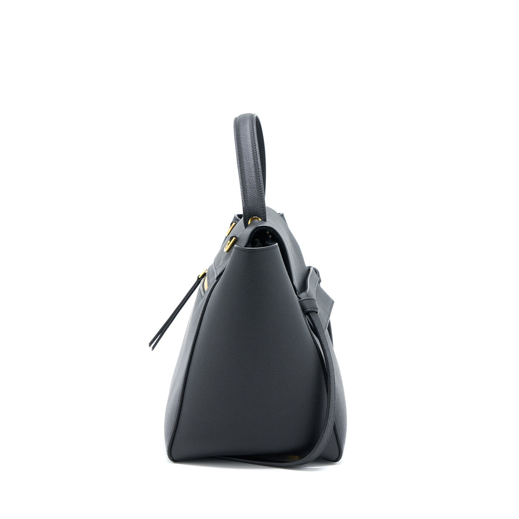 Celine Mini Belt Grained Calfskin Black