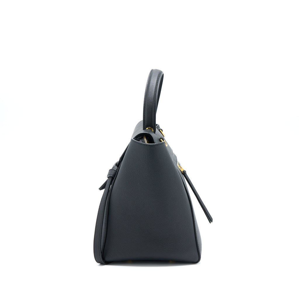Celine Mini Belt Grained Calfskin Black