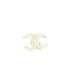 Chanel CC Letter And Coco Brooch Light Gold Tone