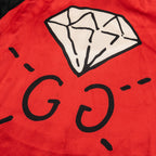Gucci Size S Ghost Diamond Dress Silk Black/Red/White