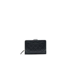 Chanel Quilted CC Bifold Caviar Wallet Black GHW