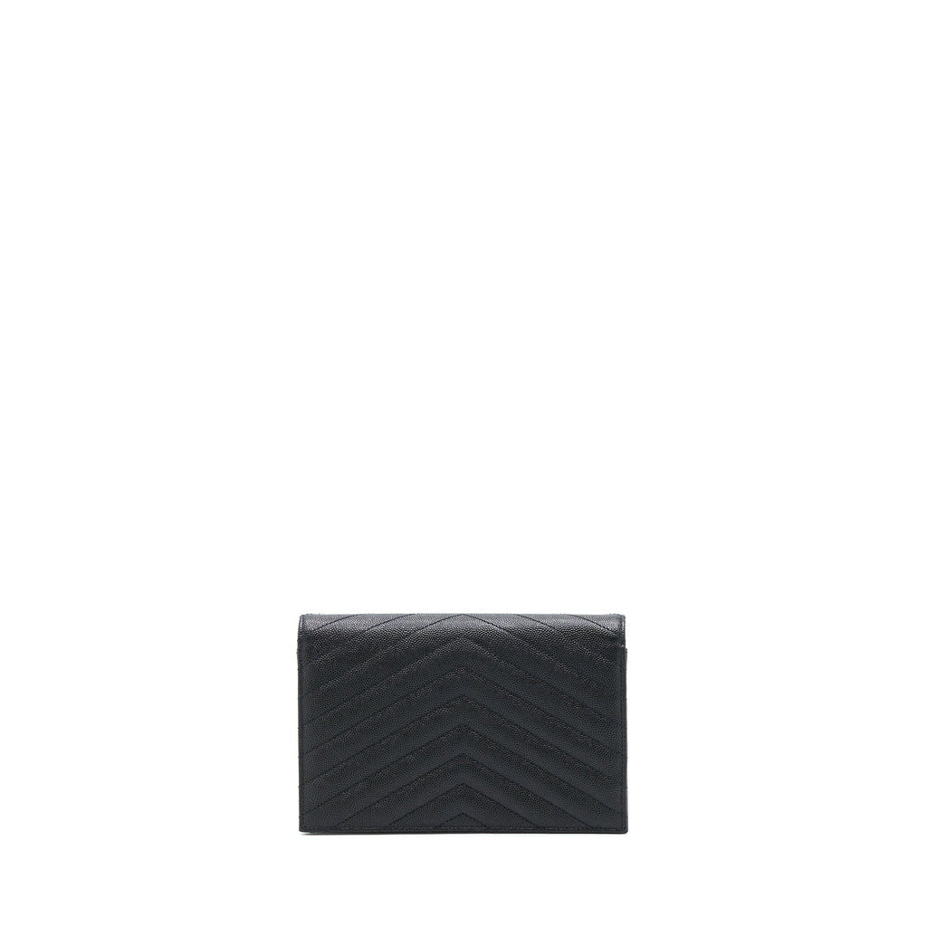 Saint Laurent/YSL Envelop Chain Wallet Black GHW