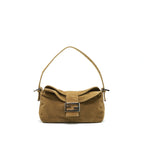 Fendi Vintage Nylon Baguette Bag Light Brown SHW