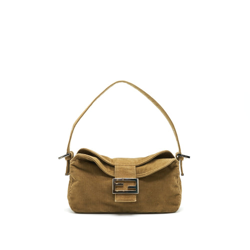 Fendi Vintage Nylon Baguette Bag Light Brown SHW